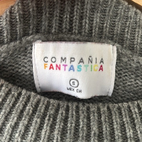 Compania Fantastica Grey Knit Sweater - Picture 3 of 7